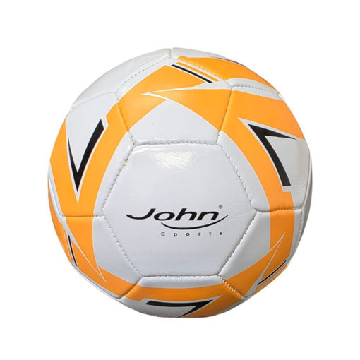 Picture of CLASSIC LEATHER FOOTBALL 22CM ORANGE AND WHITE